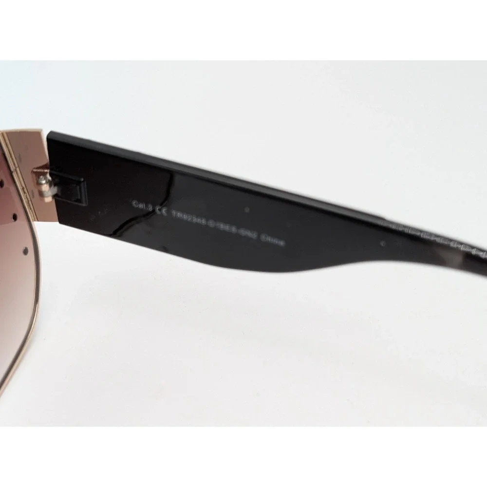 TRUE‎ RELIGION Sunglasses Square Gold Tortoise Arms Purple Gradient Lens Womens